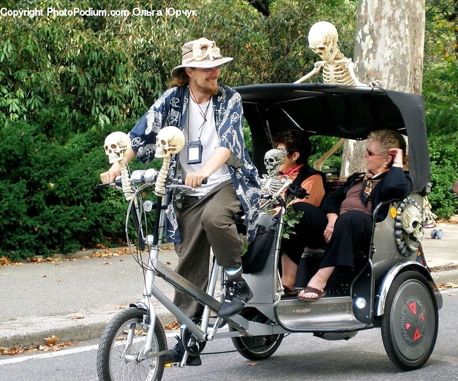 People, Person, Human, Bicycle, Bike, Vehicle, Moped