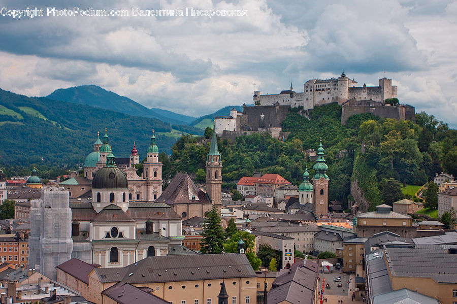 Building, Downtown, Town, Architecture, Castle, Fort, Aerial View