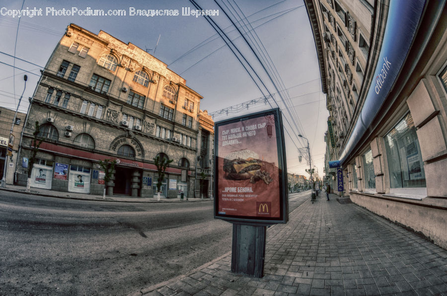 Intersection, Road, Building, Canopy, Street, Town, Boardwalk