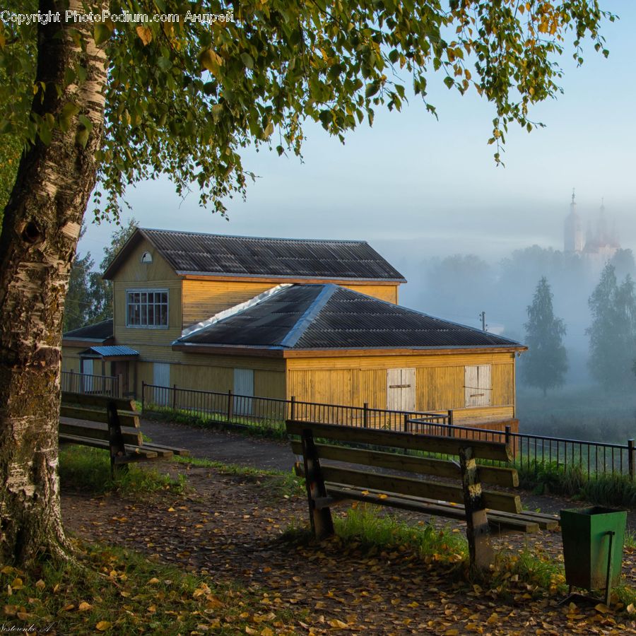 Bench, Building, Cottage, Housing, Cabin, Shelter, Hut