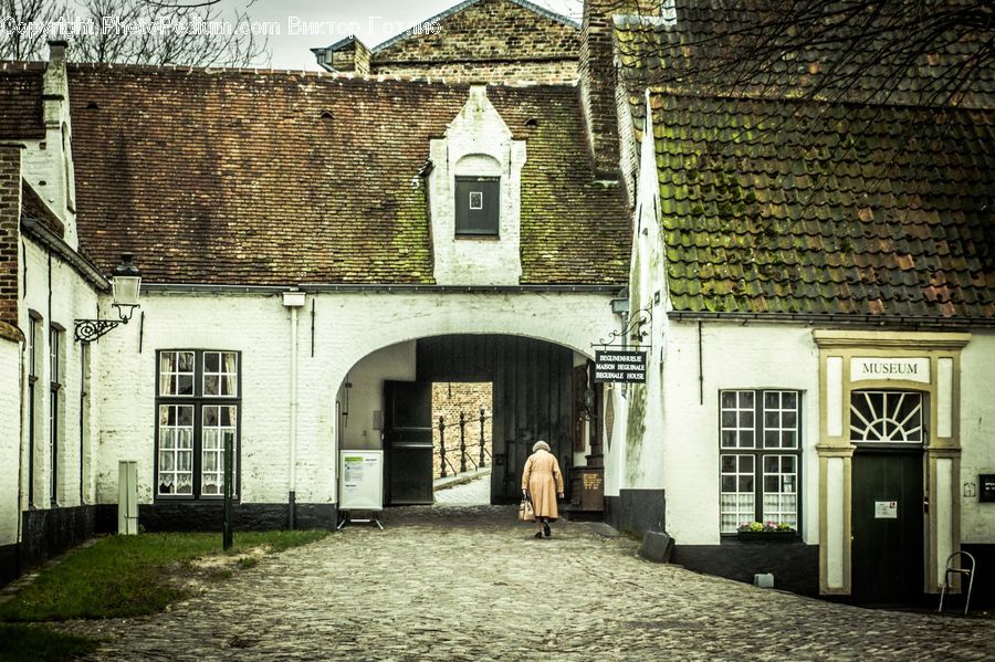 Cobblestone, Pavement, Walkway, Building, Cottage, Housing, Villa