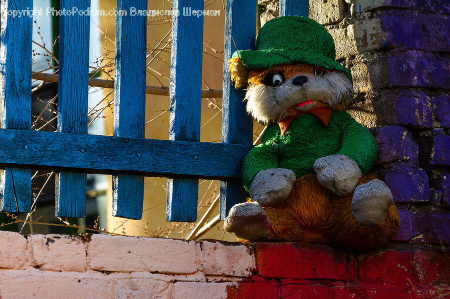 Brick, Teddy Bear, Toy, Rock, Outdoors