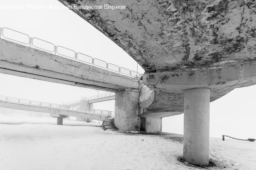 Column, Pillar, Bridge, Dock, Pier, Outdoors, Sand