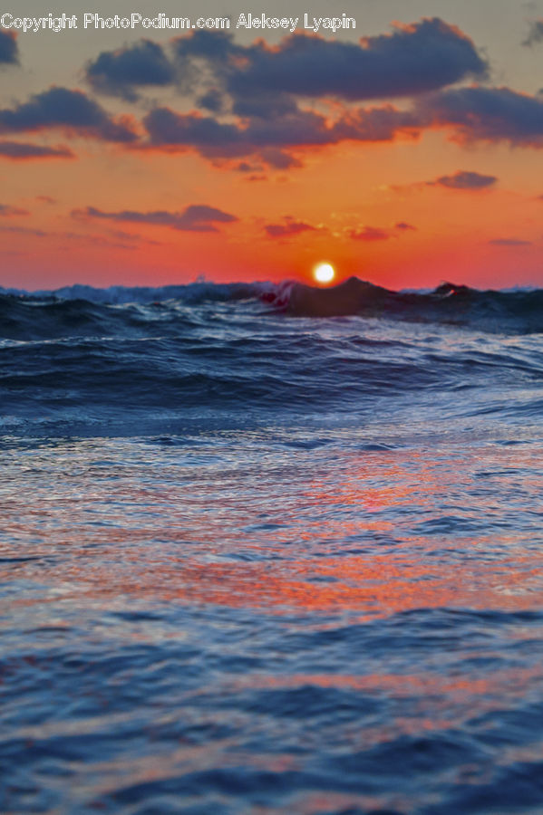 Ocean, Outdoors, Sea, Water, Dusk, Sky, Sunlight