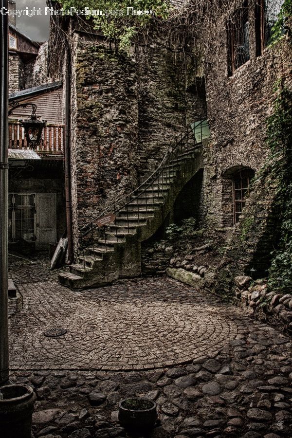 Alley, Alleyway, Road, Street, Town, Cobblestone, Pavement