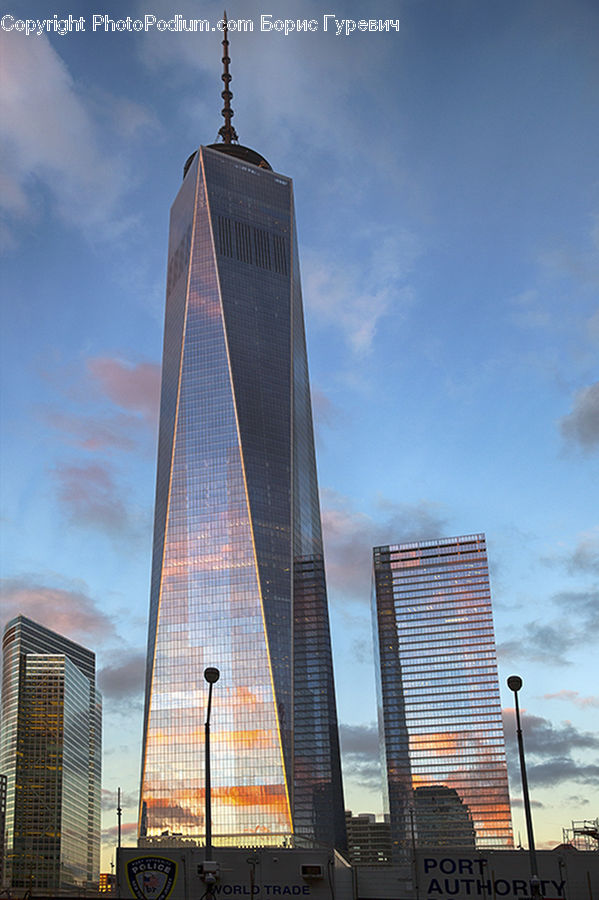 Architecture, City, Downtown, High Rise, Skyscraper, Bell Tower, Clock Tower