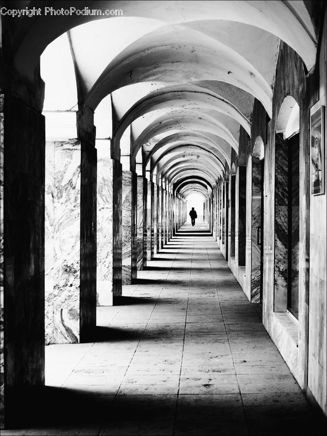 Corridor, Brick, Arch, Alley, Alleyway, Road, Street