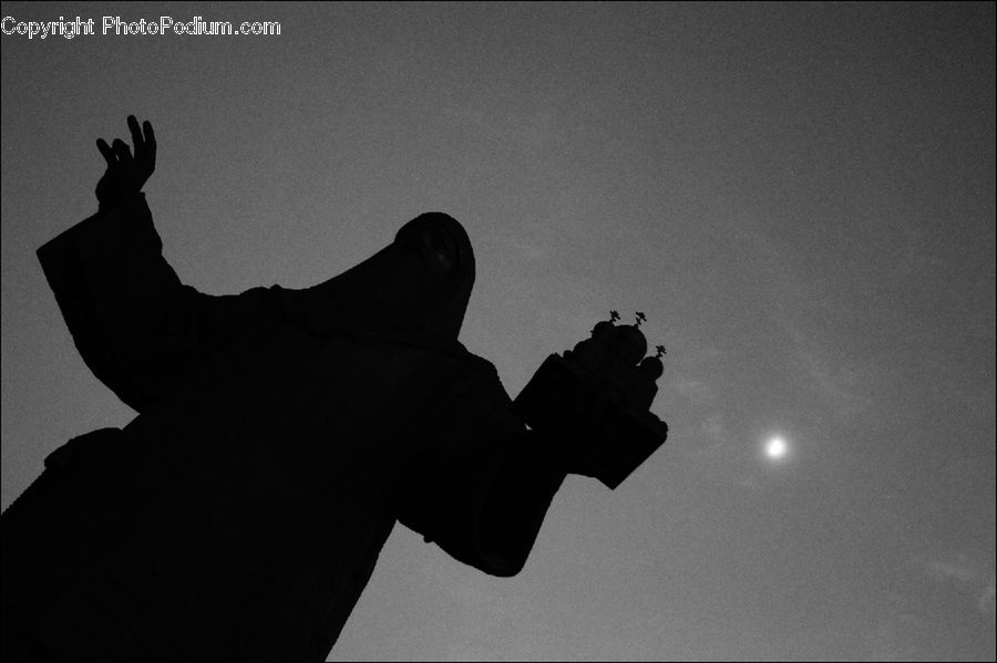 Silhouette, Art, Gargoyle, Statue