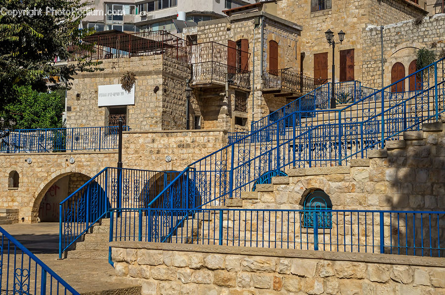 Railing, Fence, Wall, Patio, Castle, Fort, Building