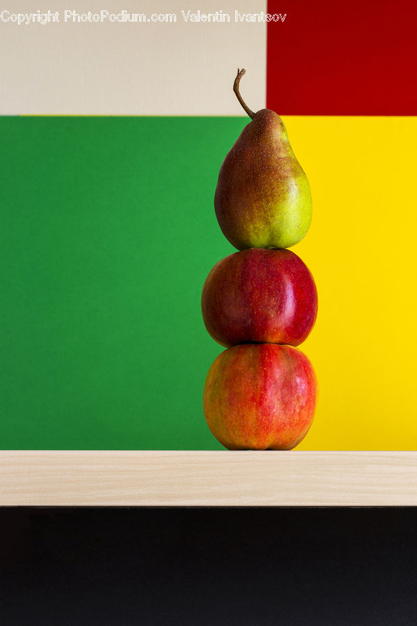 Apple, Fruit, Blackboard, Cherry, Pear