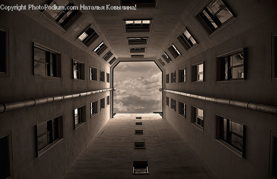 Corridor, Architecture, Housing, Skylight, Window, Apartment Building, Building