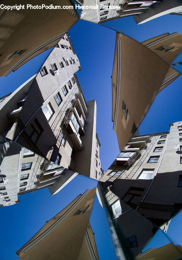 Collage, Poster, Building, Housing, Balcony, Apartment Building, High Rise