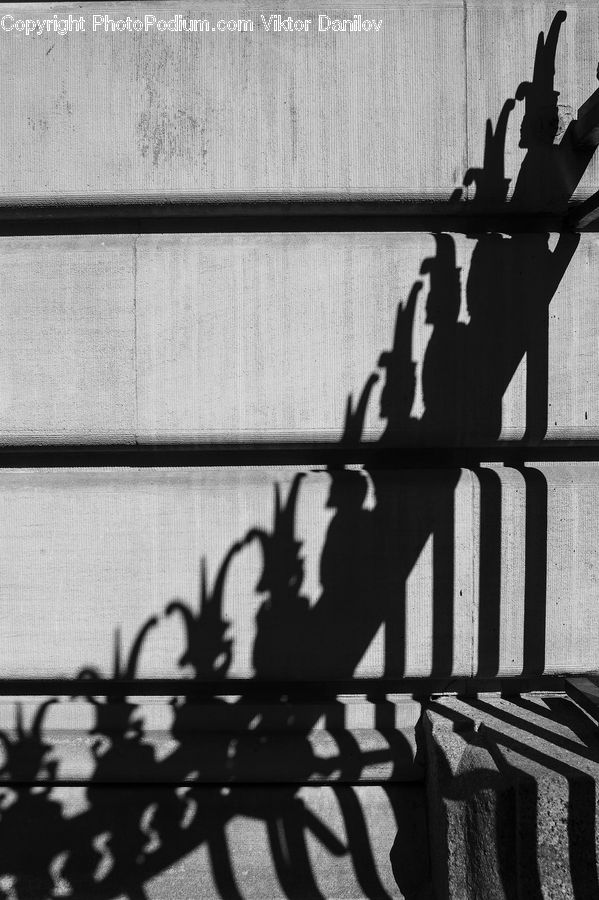 Silhouette, Fence, Wall