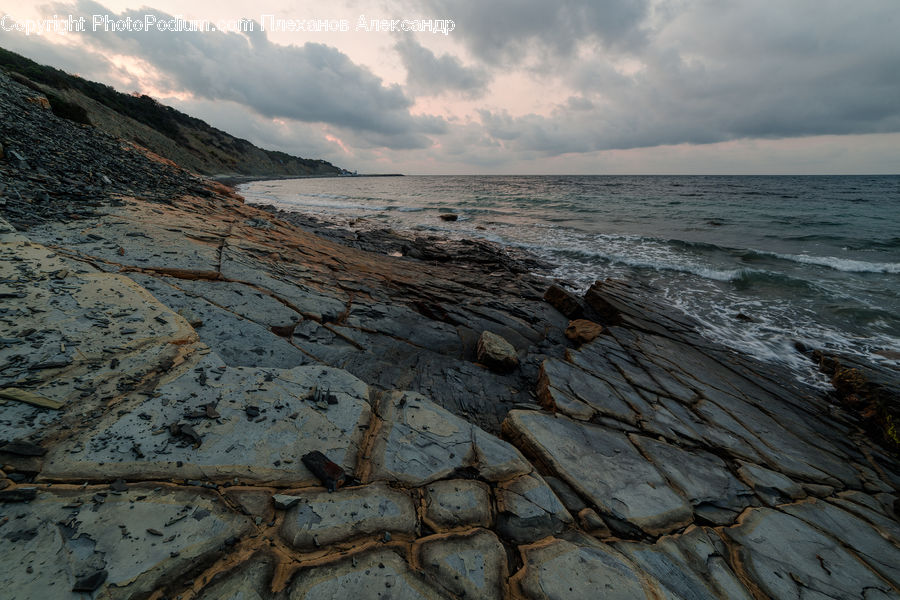 Coast, Outdoors, Sea, Water, Beach, Pebble, Basin