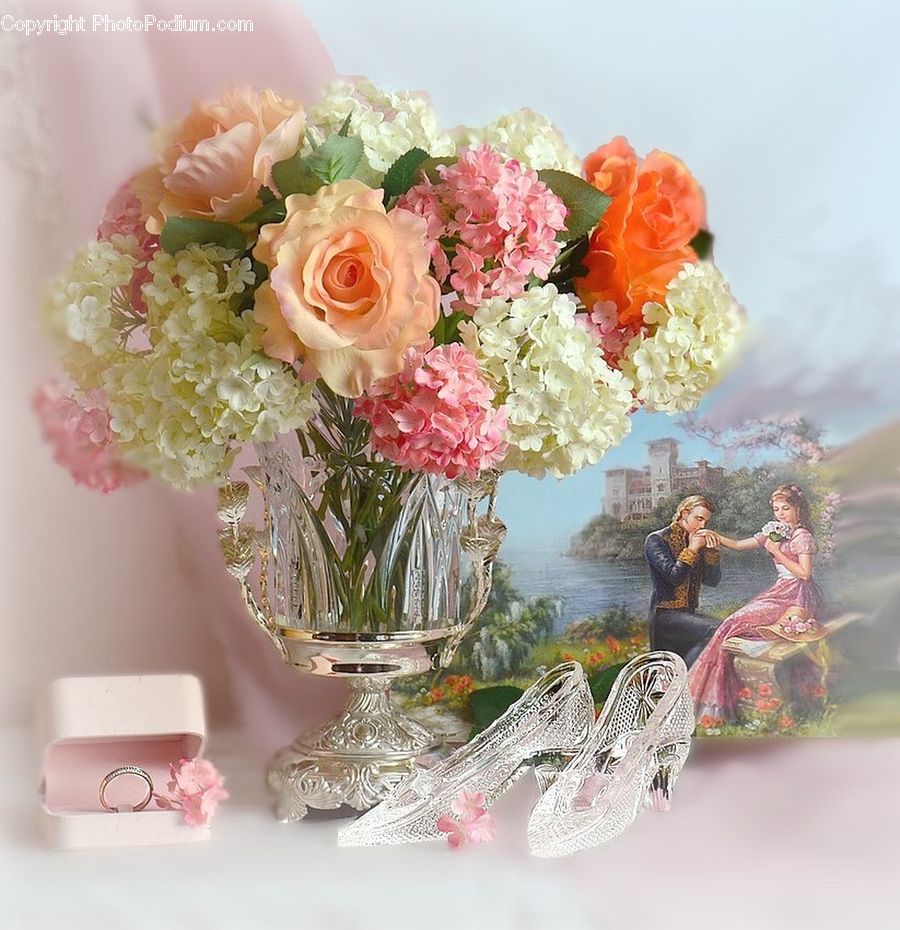 Jar, Porcelain, Vase, Blossom, Flower, Peony, Plant