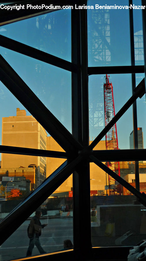 Train, Vehicle, Architecture, Housing, Skylight, Window, City