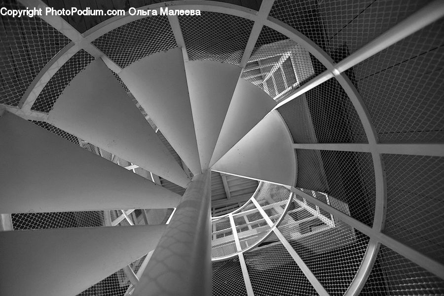 Spiral, Chair, Furniture, Architecture, City, Downtown, High Rise