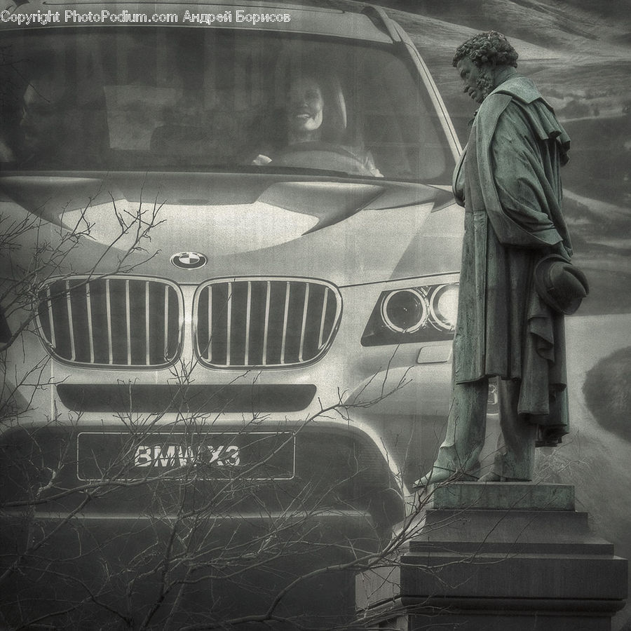 Art, Sculpture, Statue, Automobile, Car, Vehicle, Van