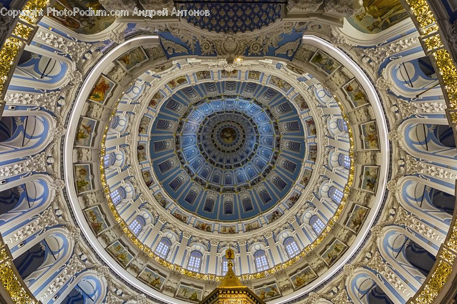 Architecture, Dome, Intersection, Road, City, Downtown, Urban