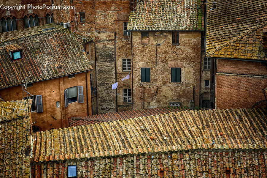 Brick, Roof, Building, Cottage, Housing, Downtown, Town