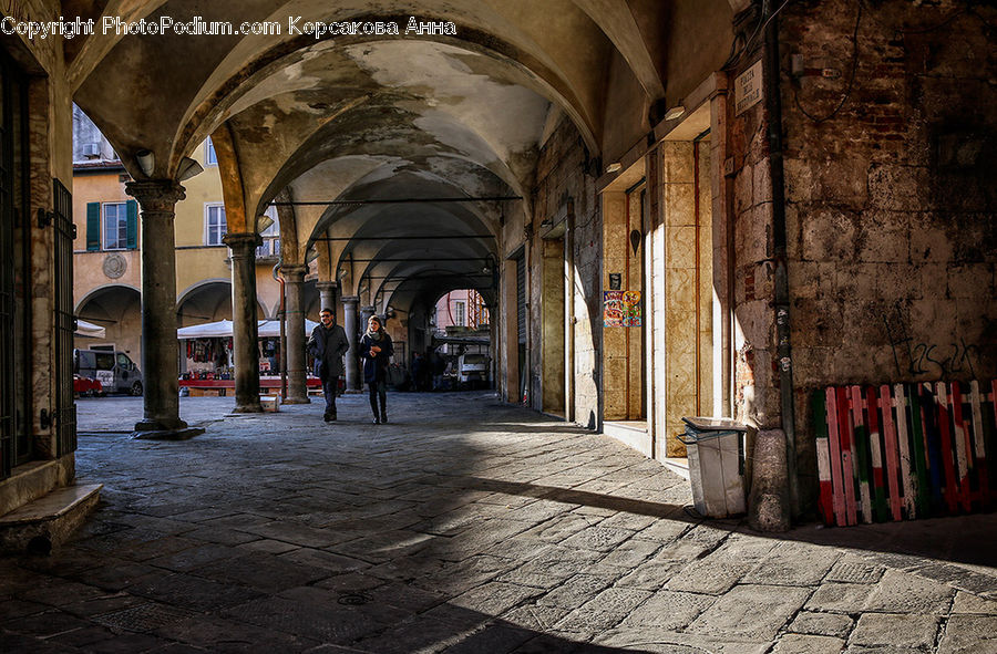 Aisle, Corridor, Alley, Alleyway, Road, Street, Town