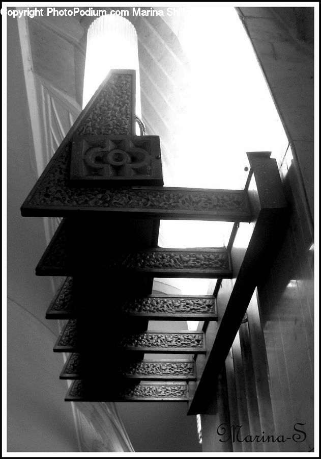 Chair, Furniture, Arch, Triangle, Banister, Handrail, Indoors