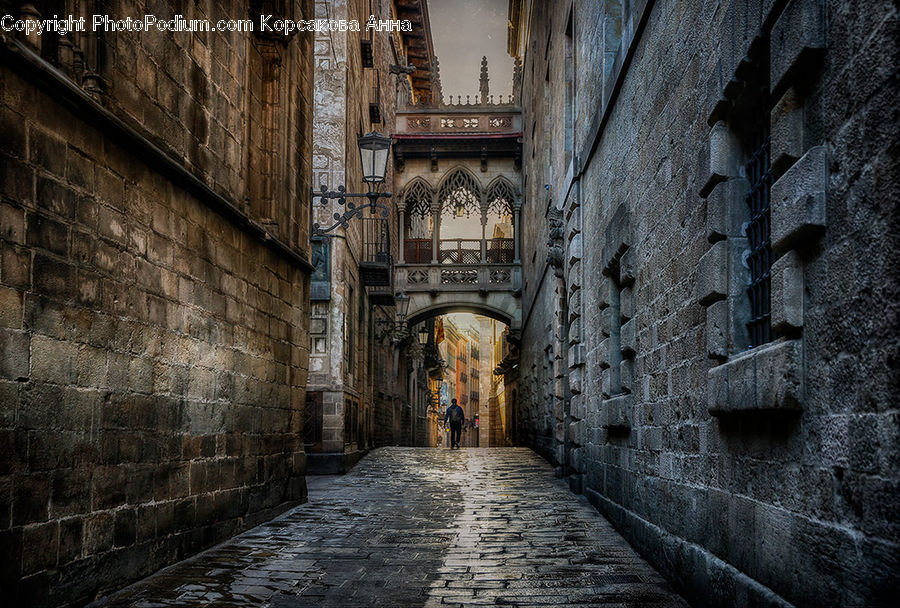 Aisle, Corridor, Alley, Alleyway, Road, Street, Town