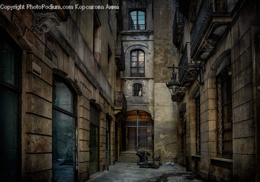 Aisle, Corridor, Window, Balcony, Arch, Gate, Alley
