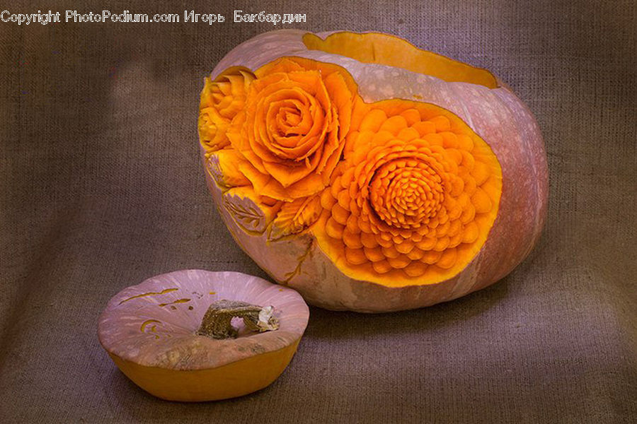 Paisley, Pumpkin, Squash, Vegetable, Flower, Flower Arrangement, Flower Bouquet