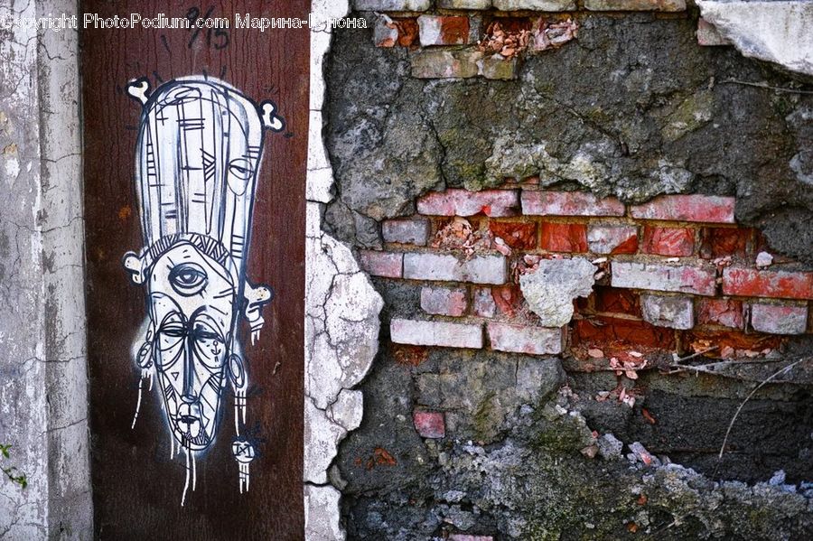 Brick, Art, Graffiti, Mural, Wall