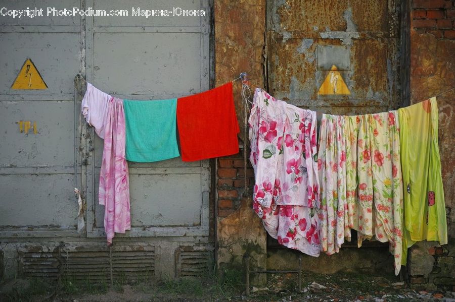 Blanket, Home Decor, Quilt, Towel, Brick, Fence, Wall