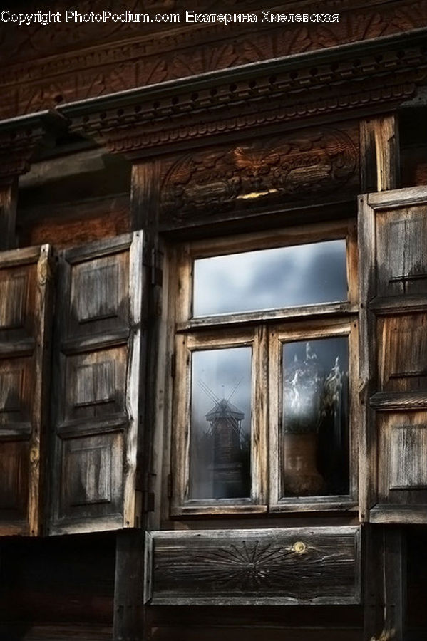 Brick, Art, Cabinet, Furniture, Sideboard, Wood, Alley