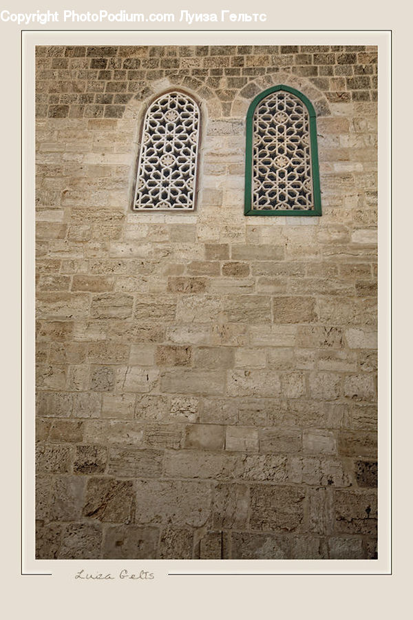 Brick, Arabesque Pattern, Architecture, Arched