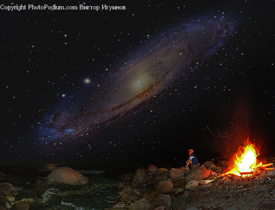 Bonfire, Campfire, Camping, Fire, Flame