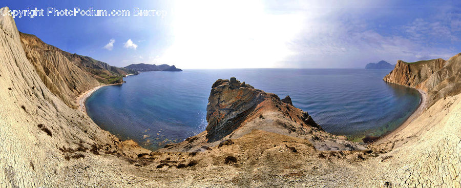 Cliff, Outdoors, Crater, Coast, Sea, Water, Promontory