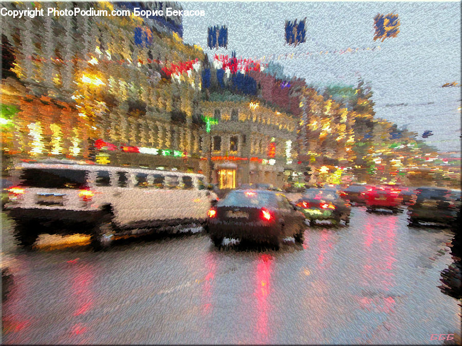 Cab, Car, Taxi, Vehicle, City, Downtown, Urban