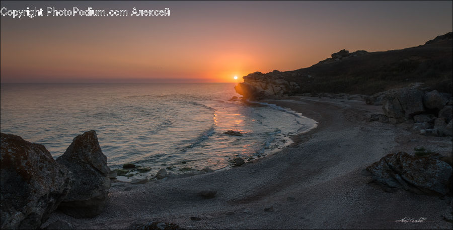 Rock, Beach, Coast, Outdoors, Sea, Water, Promontory