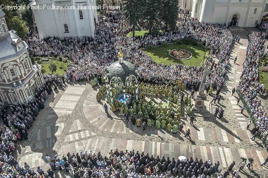 Crowd, Carnival, Festival, Parade, Architecture, Dome, Cathedral