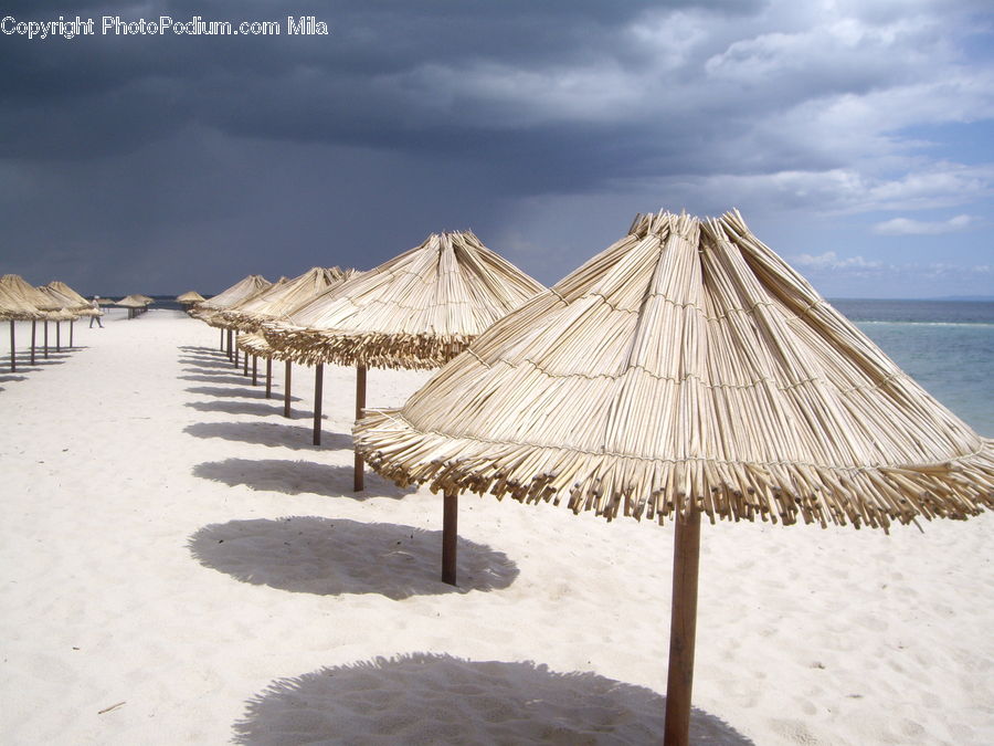 Beach, Coast, Outdoors, Sea, Water, Building, Hut