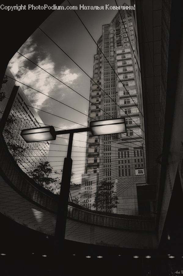 Fisheye, City, Downtown, Urban, Alley, Alleyway, Road