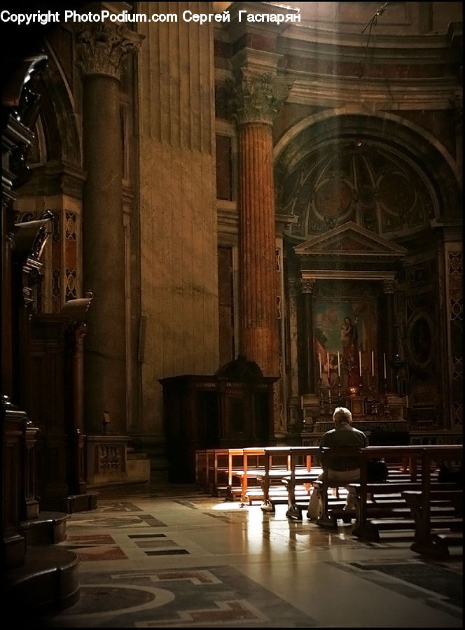 Column, Pillar, Architecture, Cathedral, Church, Worship, Altar