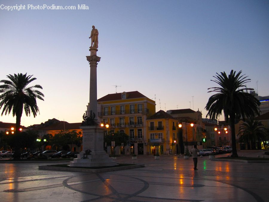 Architecture, Downtown, Plaza, Town Square, Bell Tower, Clock Tower, Tower