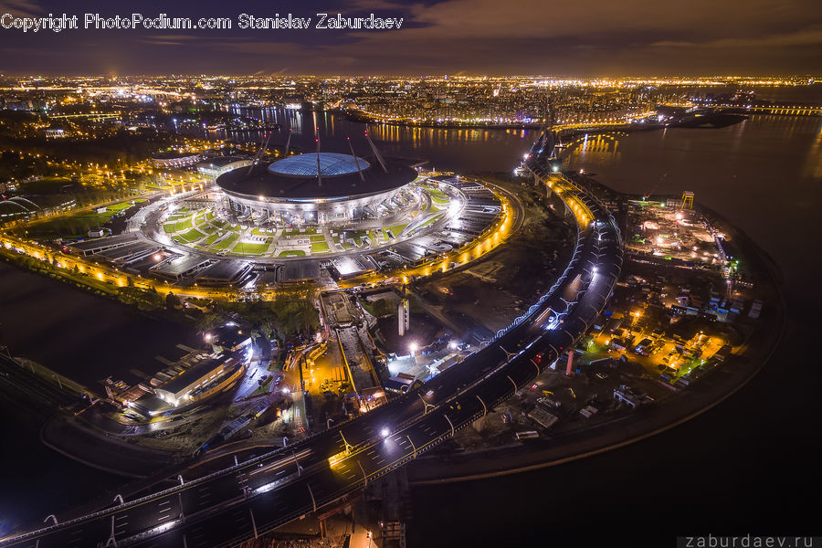 Night, Outdoors, Arena, City, Downtown, Metropolis, Urban