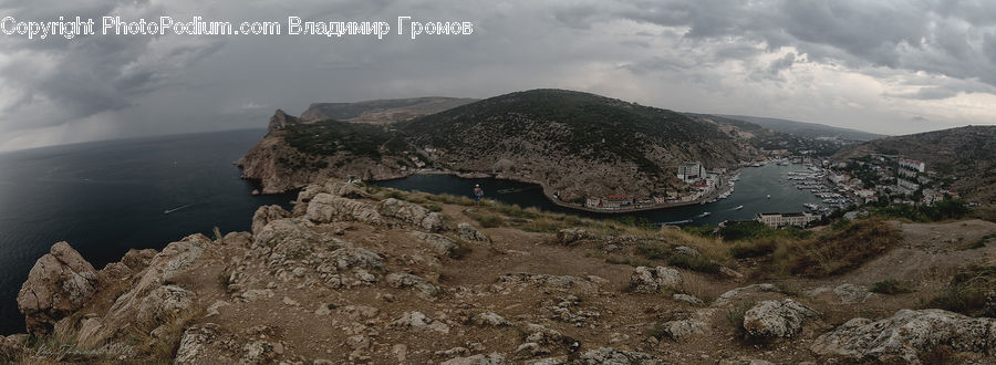 Harbor, Port, Waterfront, Crest, Mountain, Outdoors, Peak