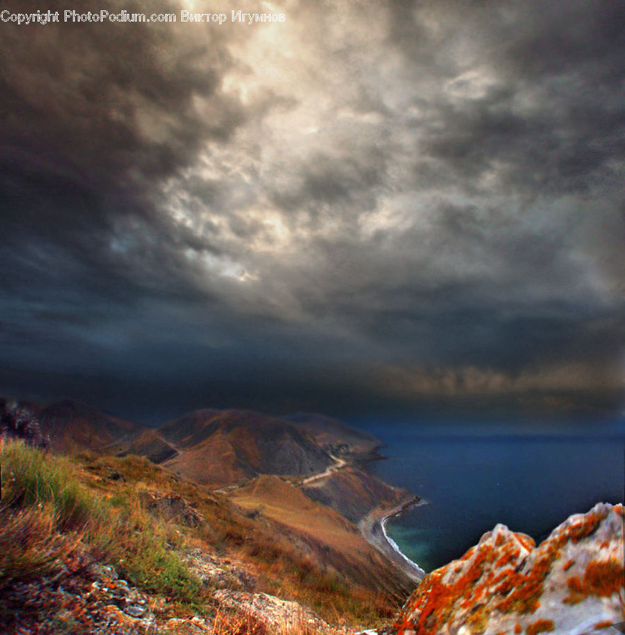 Azure Sky, Cloud, Outdoors, Sky, Landslide, Basin, Coast