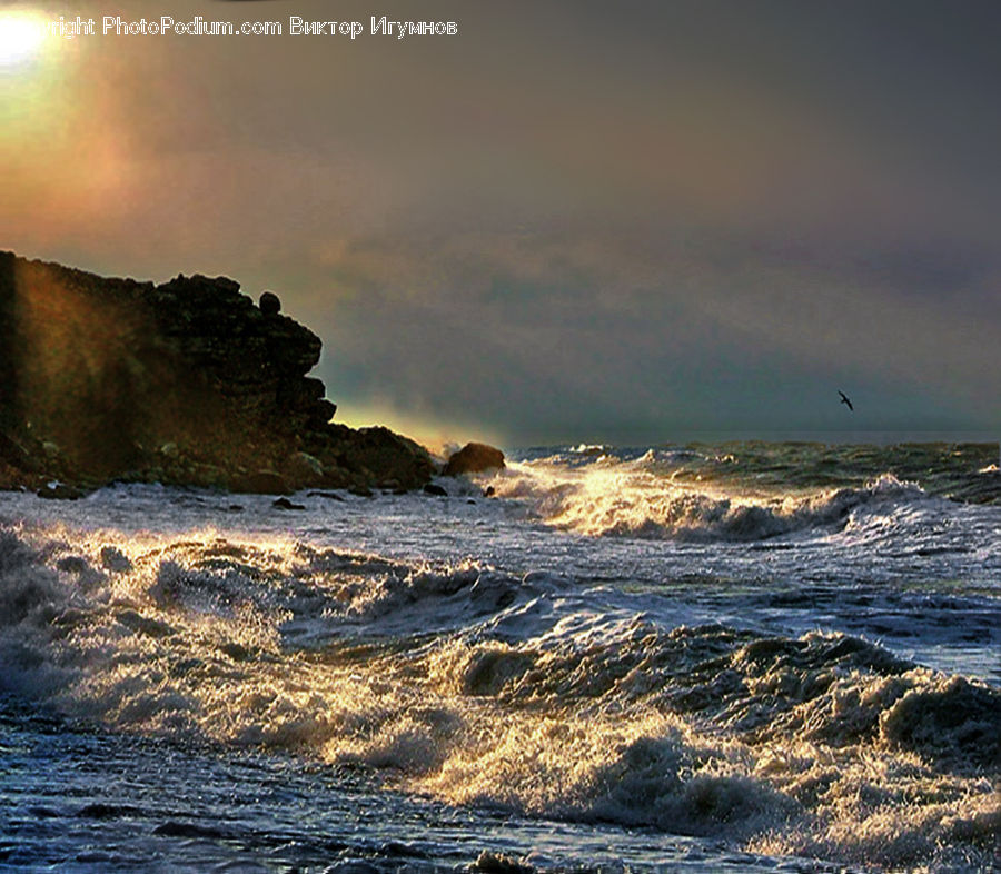 Ocean, Outdoors, Sea, Water, Coast, Beach, Sea Waves