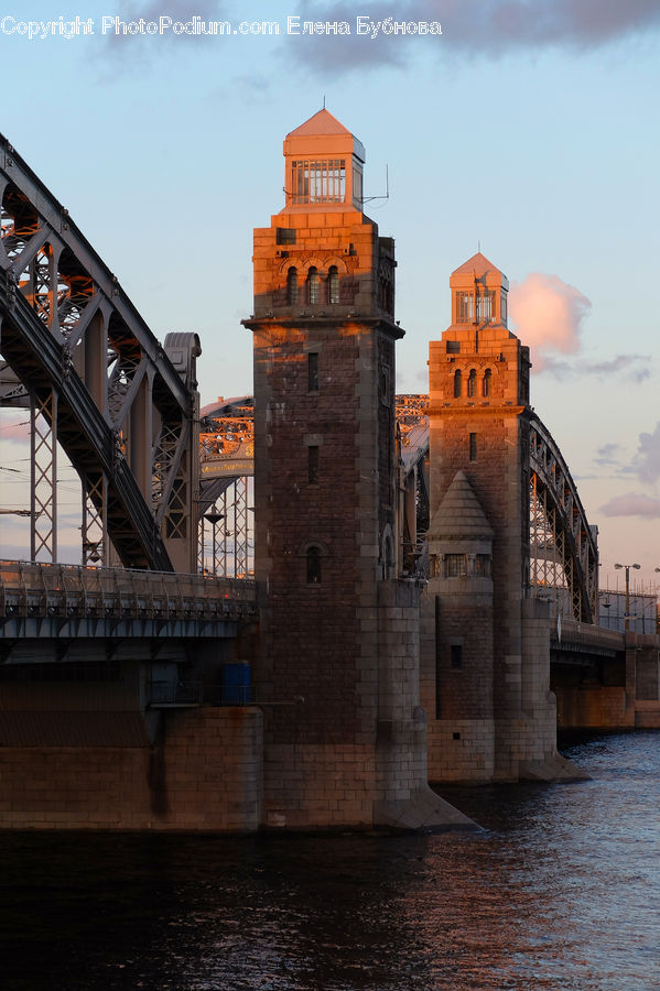Castle, Fort, Brick, Bridge, Architecture, Bell Tower, Clock Tower