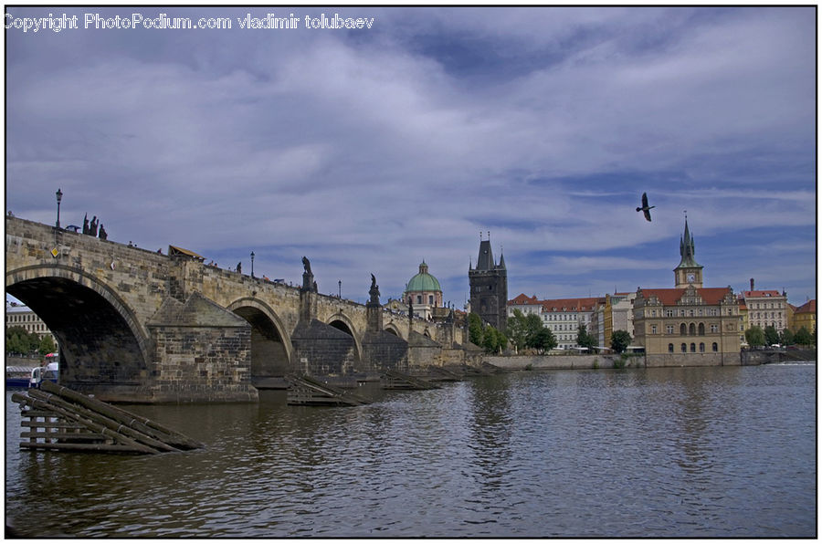 Bridge, Architecture, Castle, Fort, Canal, Outdoors, River