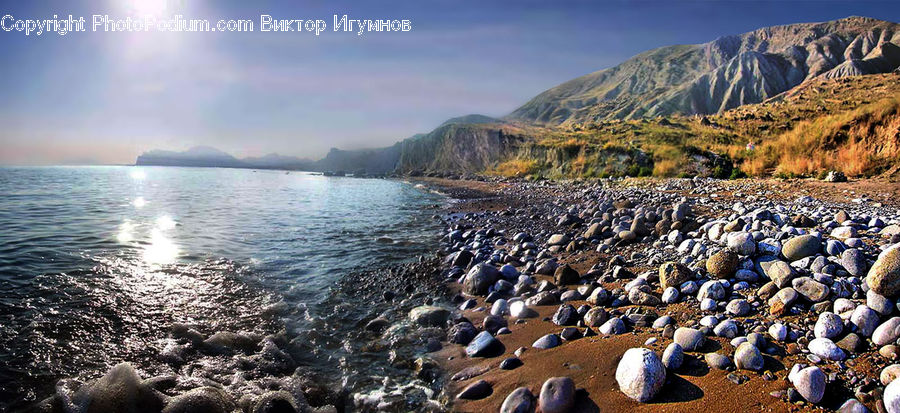 Pebble, Coast, Outdoors, Sea, Water, Promontory, Landscape