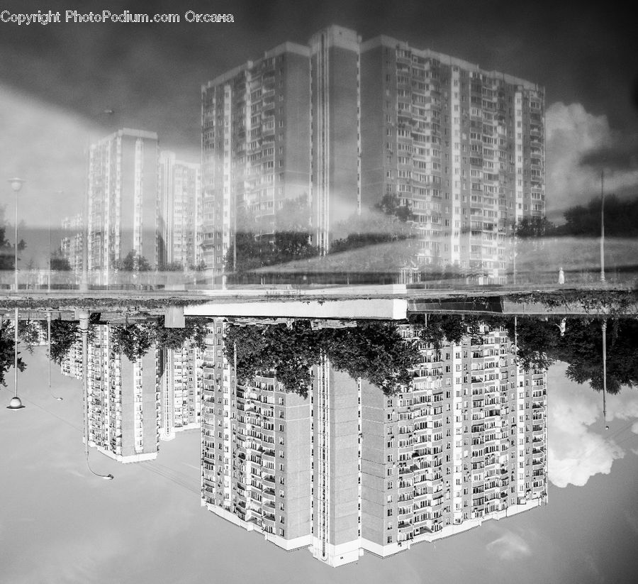 City, Downtown, Urban, Water, Building, High Rise, Architecture